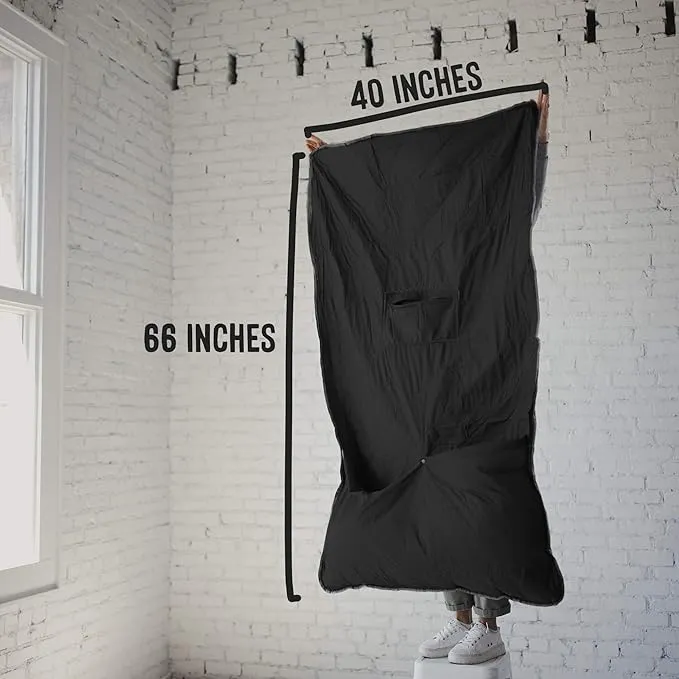 Gravel Layover Ultra-Compact Packable Down Blanket for Travel & Camping - Lightweight, Warm Travel Blanket Airplane, Car Blanket, Camping Blankets for Cold Weather - Includes Carrying Pouch (Black)