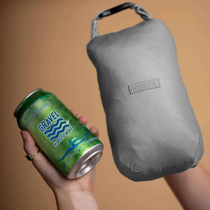 Gravel Layover Ultra-Compact Packable Down Blanket for Travel & Camping - Lightweight, Warm Travel Blanket Airplane, Car Blanket, Camping Blankets for Cold Weather - Includes Carrying Pouch (Gray)