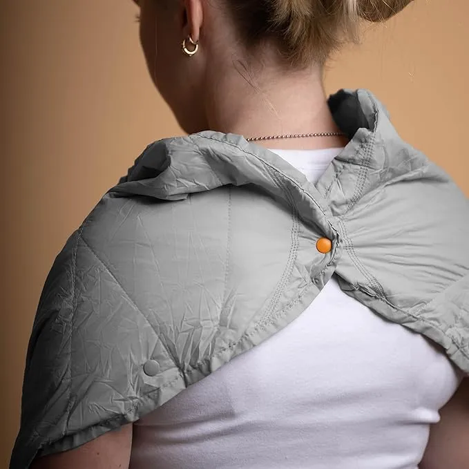 Gravel Layover Ultra-Compact Packable Down Blanket for Travel & Camping - Lightweight, Warm Travel Blanket Airplane, Car Blanket, Camping Blankets for Cold Weather - Includes Carrying Pouch (Gray)