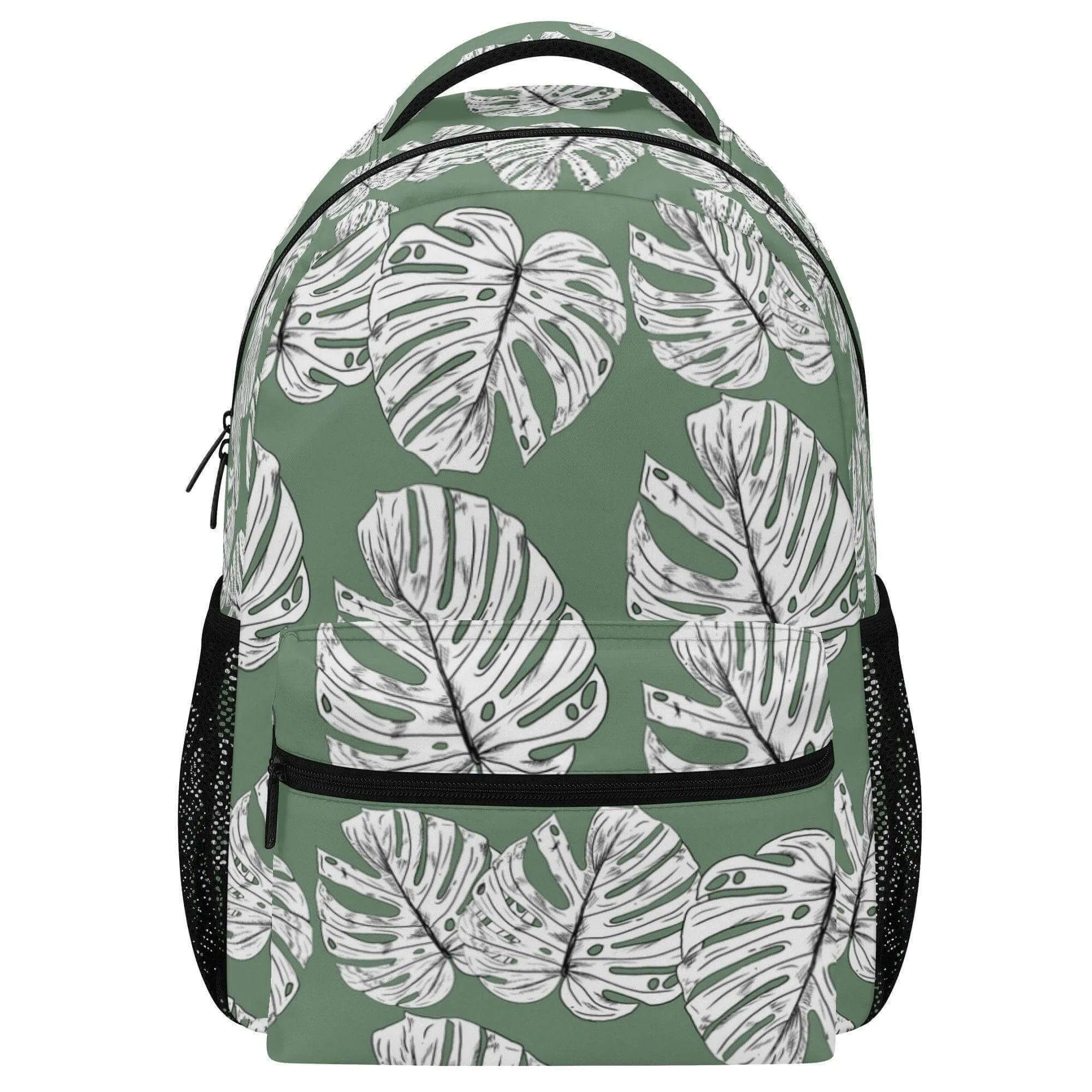 Green Monstera Leaves Backpack