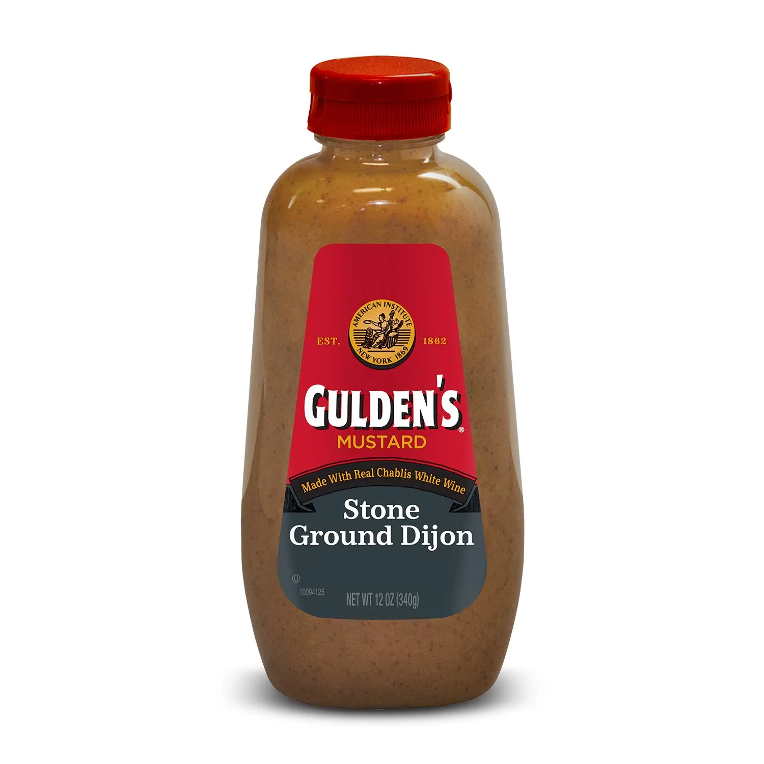 GULDEN'S Stone Ground Dijon Mustard Squeeze Bottle, 12 oz. (Pack of 12)