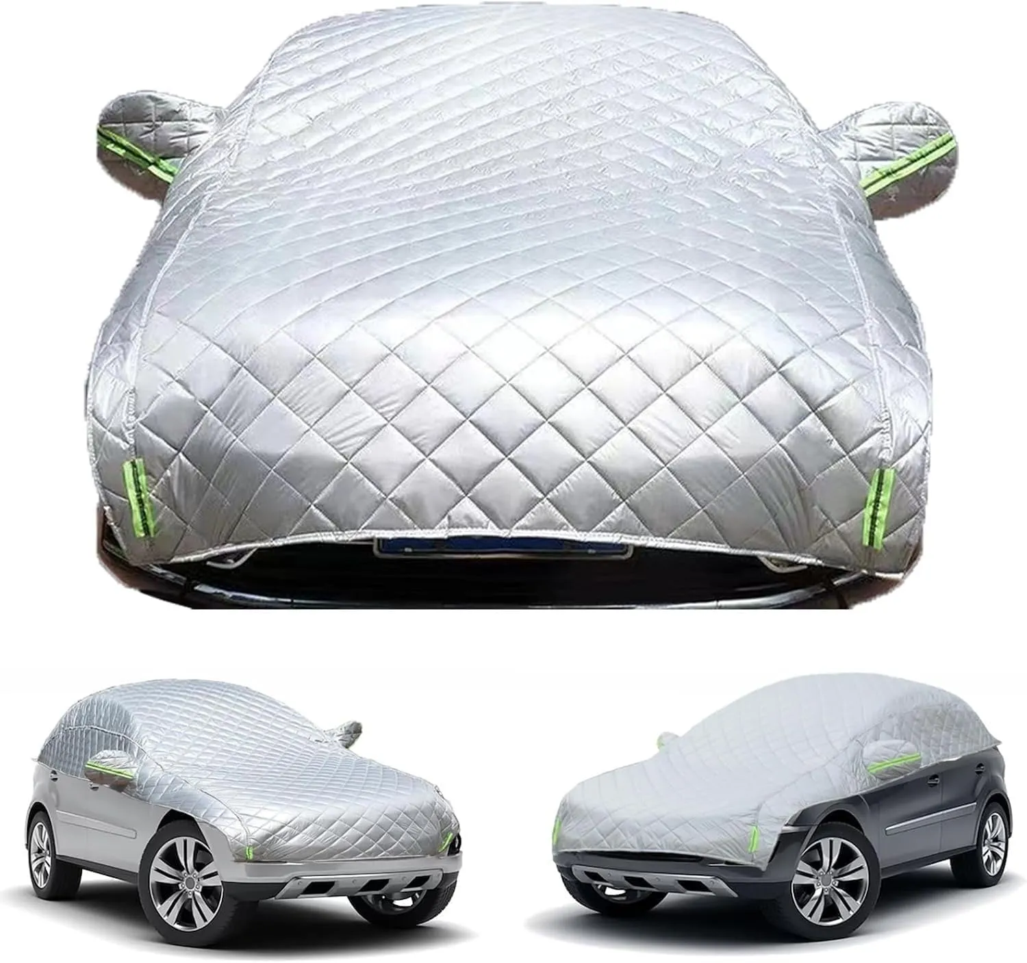 Hail Protector Car Cover Compatible with Renault Scenic XMOD 2013-2023, Half Car Cover, Waterproof All Weather 4-Layer Thickened Cotton All Weather,Sun Rain Dust,Custom Fit H1X
