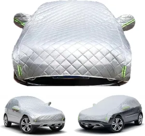 Hail Protector Car Cover Compatible with Renault Scenic XMOD 2013-2023, Half Car Cover, Waterproof All Weather 4-Layer Thickened Cotton All Weather,Sun Rain Dust,Custom Fit H1X