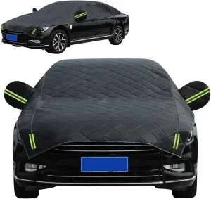 Hail Protector Car Cover Compatible with Renault Scenic XMOD 2013-2023, Half Car Cover, Waterproof All Weather 4-Layer Thickened Cotton All Weather,Sun Rain Dust,Custom Fit H1X
