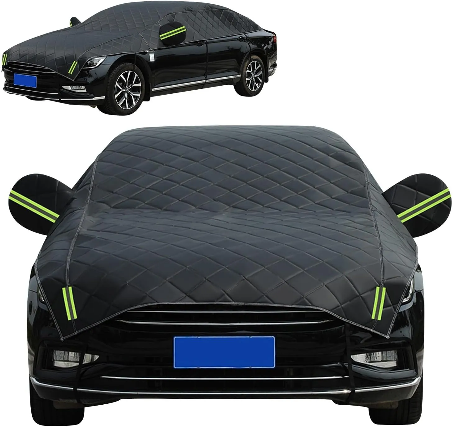 Hail Protector Car Cover Compatible with Renault Scenic XMOD 2013-2023, Half Car Cover, Waterproof All Weather 4-Layer Thickened Cotton All Weather,Sun Rain Dust,Custom Fit H1X