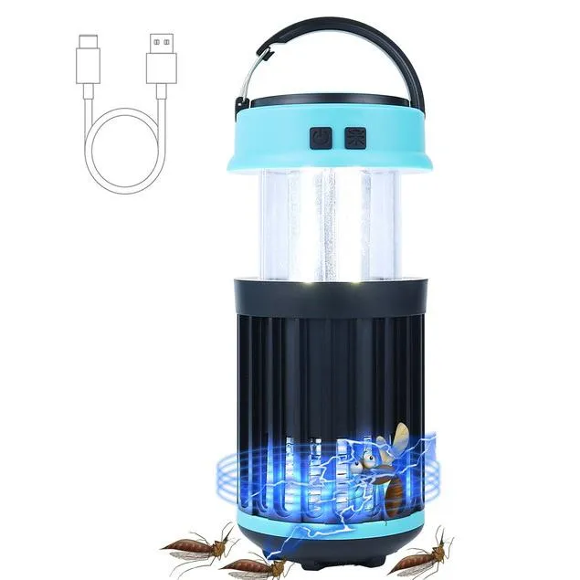 Hakol Outdoor Solar Powered LED Rechargeable Mosquito Zapper Lantern