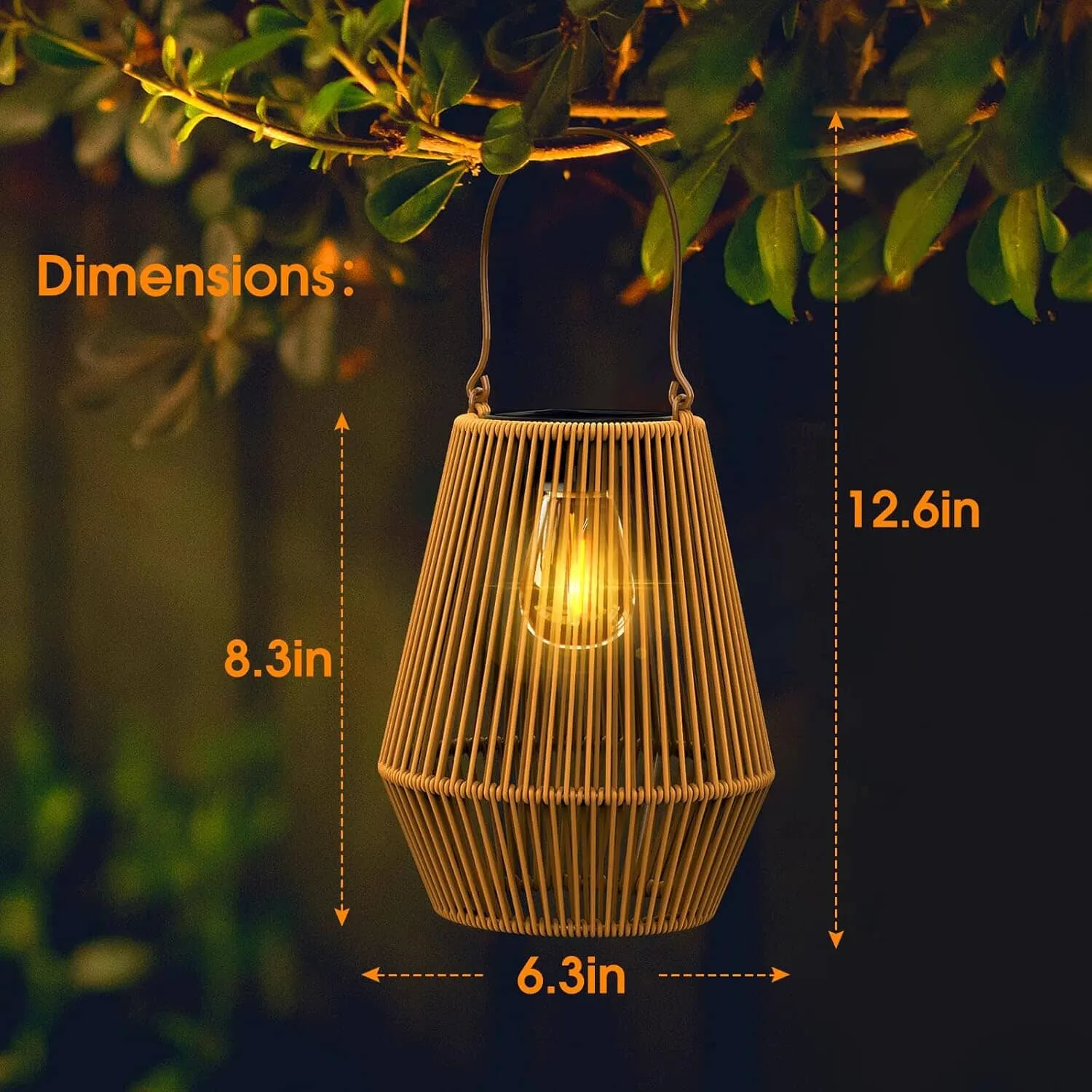 Hanging Solar Woven Lantern Solar Lamp Lights Decoration