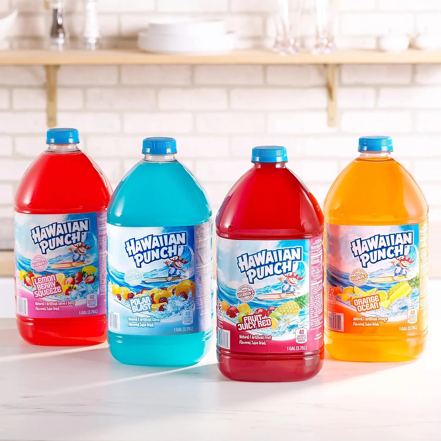 Hawaiian Punch Fruit Juicy Red Fruit Juice Drink, 32 Fl Oz Bottle (Pack Of 12), Caffeine-free, Carbonation-free, Gluten-free, Excellent Source Of Vitamin C, Less Than 100 Calories