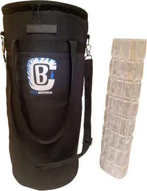 Home brew Keg Cooler & Ice Wrap Bundle. Beer Cooler for 5 gallon, Corny and Cornelius kegs. Cool Brewing