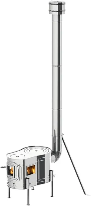 Honma Seisakusyo APS-48DX Stainless Steel Stove Set Outdoor & Disaster Prevention Equipment, Small Design, Three Sided Glass Window