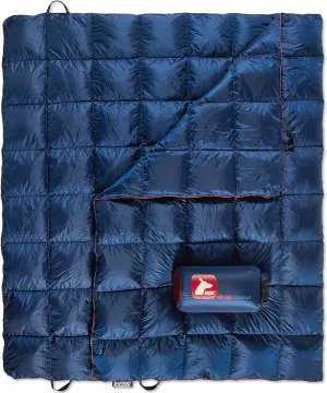 Horizon Hound Down Camping Blanket - Outdoor Travel Blanket | Sustainable Insulated Down | Lightweight & Warm Quilt for Camping, Stadium, Hiking & Festival | Water Resistant, Packable & Compact