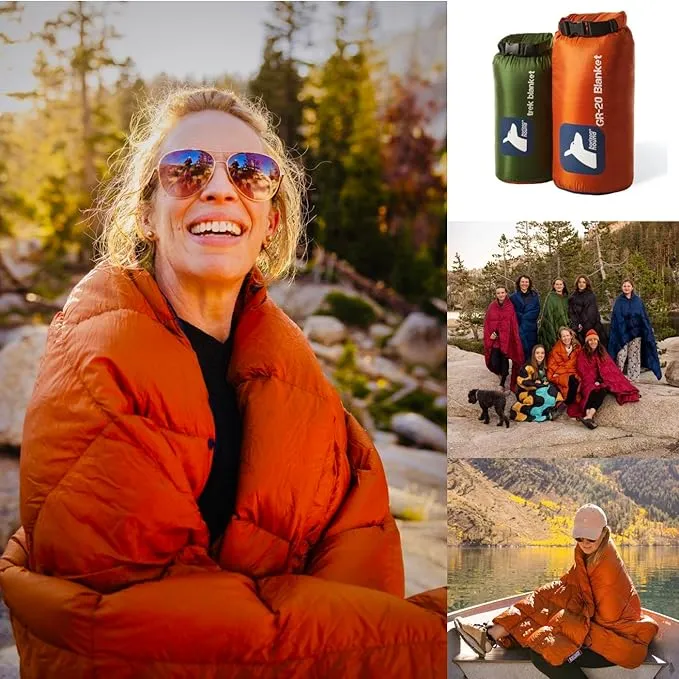 Horizon Hound Down Camping Blanket - Outdoor Travel Blanket | Sustainable Insulated Down | Lightweight & Warm Quilt for Camping, Stadium, Hiking & Festival | Water Resistant, Packable & Compact