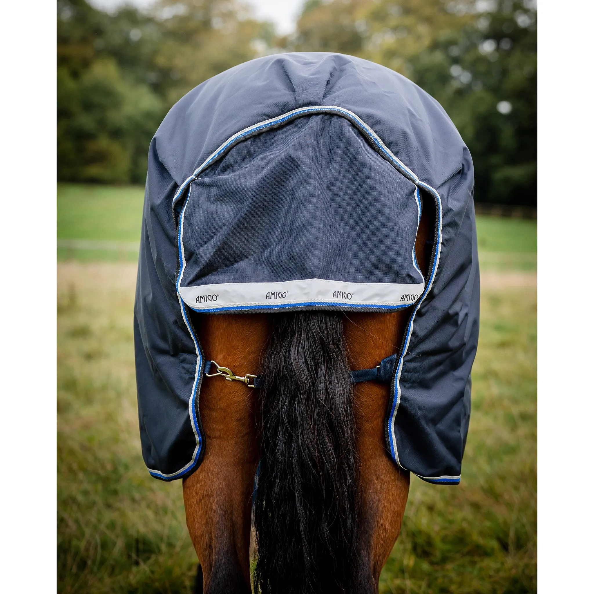 Horseware Amigo Bravo 12 Medium Weight Original Turnout Blanket- Navy/Blue