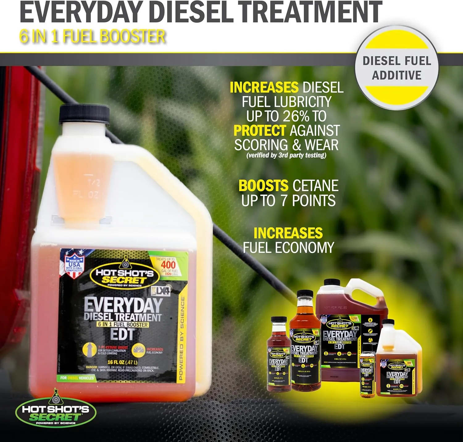 Hot Shot's Secret Everyday Diesel Treatment 16 Ounce Squeeze Bottle (HSSEDT16ZS)
