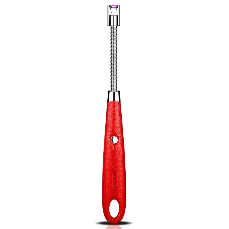 HULIANFU New Electric Arc Lighter USB Windproof Flameless Plasma Ignition Long Kitchen Igniter Lighter For Candle Gas Stove Outdoor BBQ