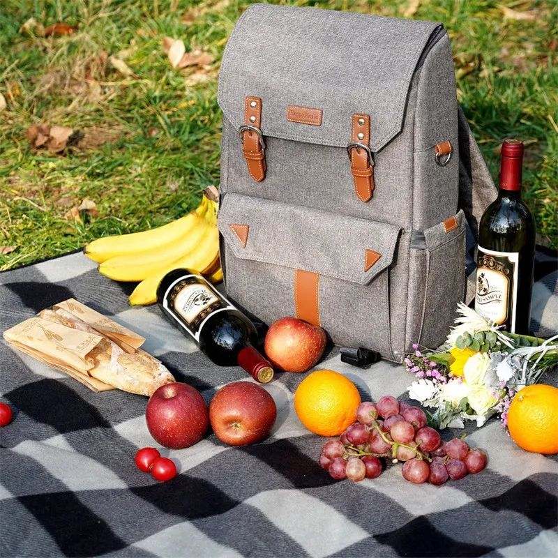 Insulated Picnic Backpack with Roomy Cooler