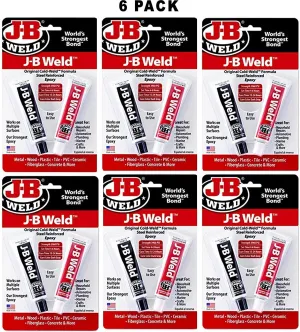 J-B Weld 8265S Original Steel Reinforced Epoxy Twin Pack - 2 oz (Pack of 6)