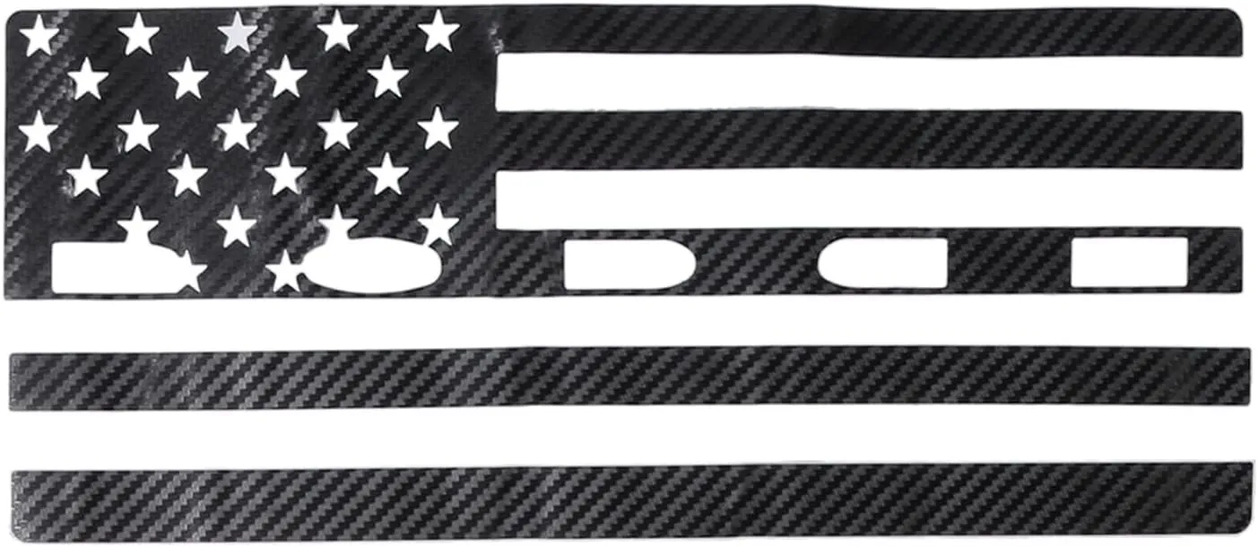 JeCar Tail Light Decal American Flag Rear Light Sticker Exterior Accessories Compatible with Dodge Challenger 2015-2023, Carbon Fiber