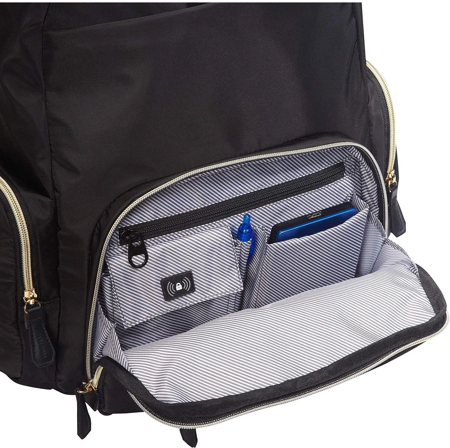 Kenneth Cole REACTION Sophie Backpack, Black, 15" Laptop & 20" Carry-On