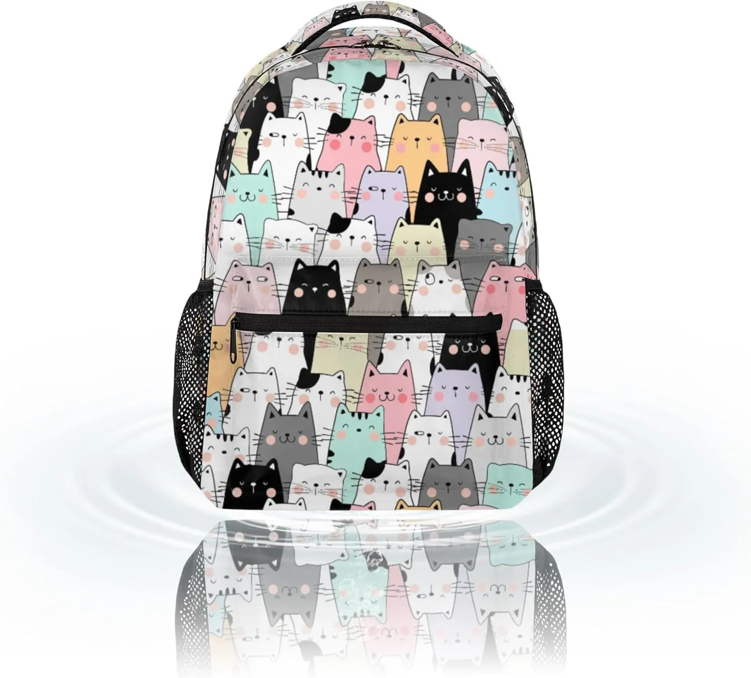 Kids School Backpacking Backpack for Teens Girls & Boys Cute Cats Funny Animals Middle School Aesthetic Students Bookbag 16 in Cute Lightweight Gym Travel Bag Sports Schoolbag