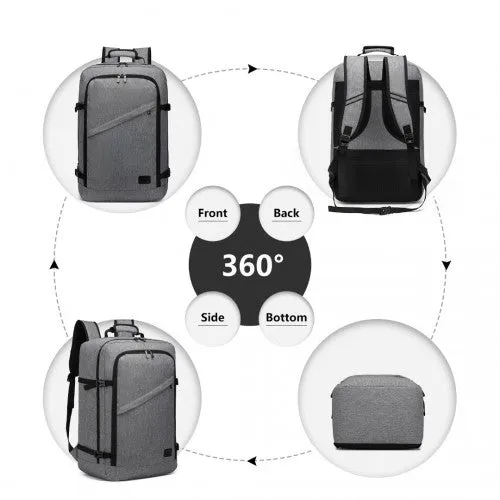 Kono Lightweight Cabin Bag Travel Business Backpack - Grey