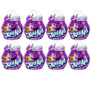 Kool-Aid Grape Liquid Drink Mix, Caffeine Free, 1.62 fl oz Bottle (Pack of 8)