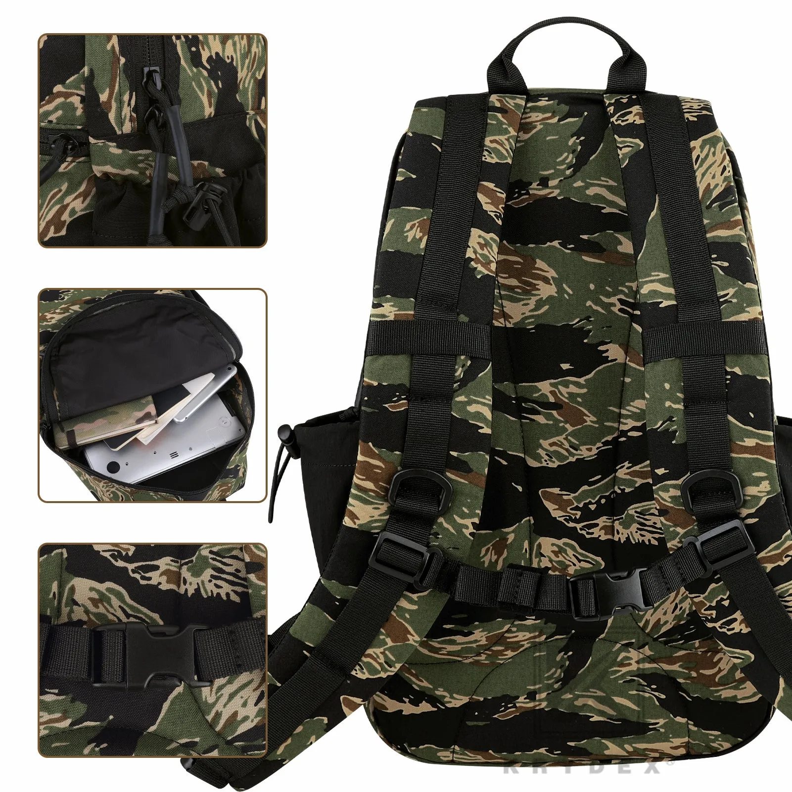 KRYDEX 14L Tactical Daypack Outdoor EDC Backpack Travel Lightweight Waterproof