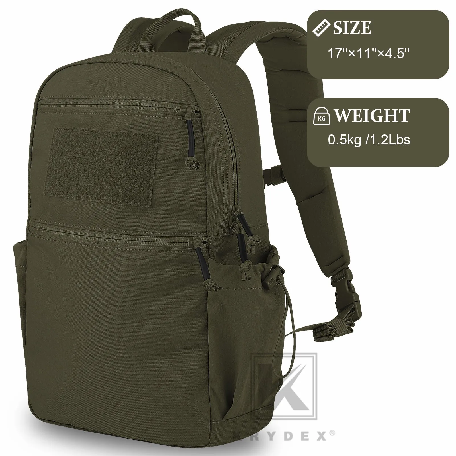 KRYDEX 14L Tactical Daypack Outdoor EDC Backpack Travel Lightweight Waterproof