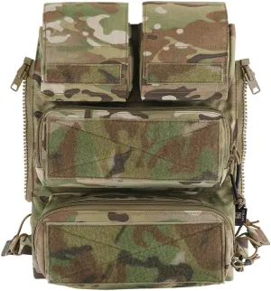 KRYDEX Tactical Modular Zip On Backpack for Vest JPC2.0 CPC AVS Zipper Molle Back Panel (MC)