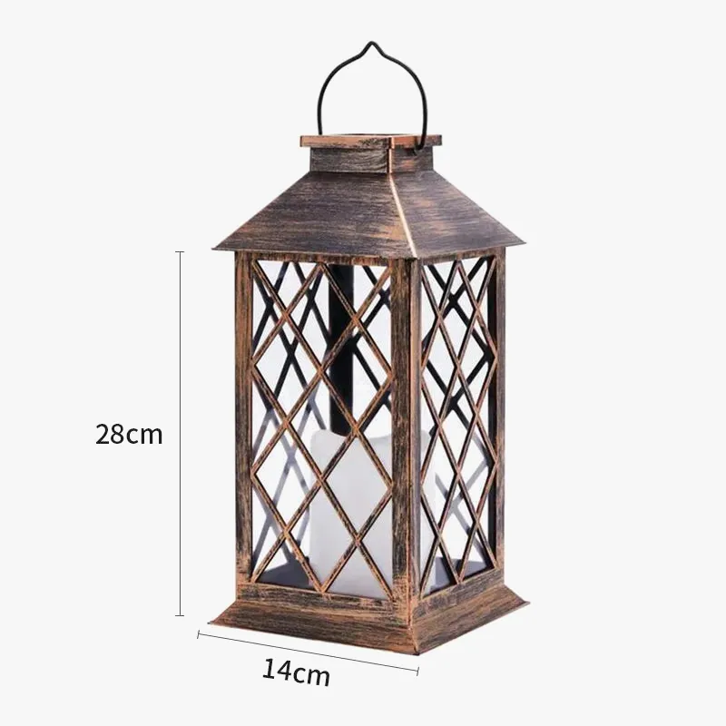Lampe LED solaire européenne rétro électronique bougie lanterne crépuscule à l'aube lampe décorative solaire pour intérieur extérieur jardin terrasse