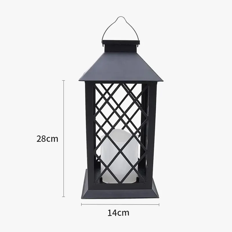 Lampe LED solaire européenne rétro électronique bougie lanterne crépuscule à l'aube lampe décorative solaire pour intérieur extérieur jardin terrasse