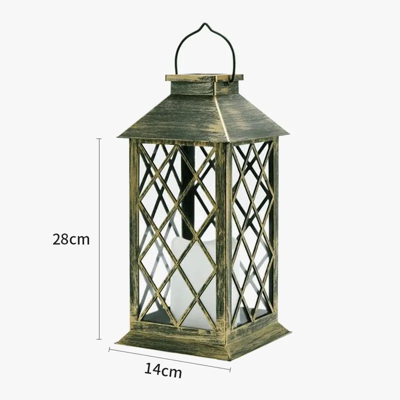 Lampe LED solaire européenne rétro électronique bougie lanterne crépuscule à l'aube lampe décorative solaire pour intérieur extérieur jardin terrasse