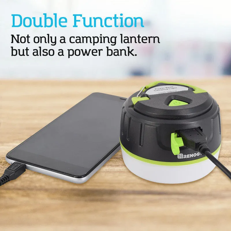 LED Camping Lantern with 5200mAh Power Bank