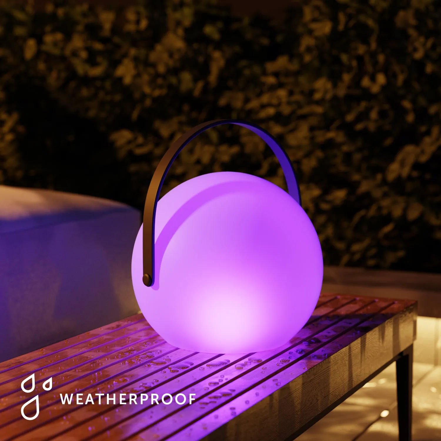 LED Integrated USB Rechargeable Indoor Outdoor RGB Multicolor Changing Portable Sphere Lantern with Remote Control
