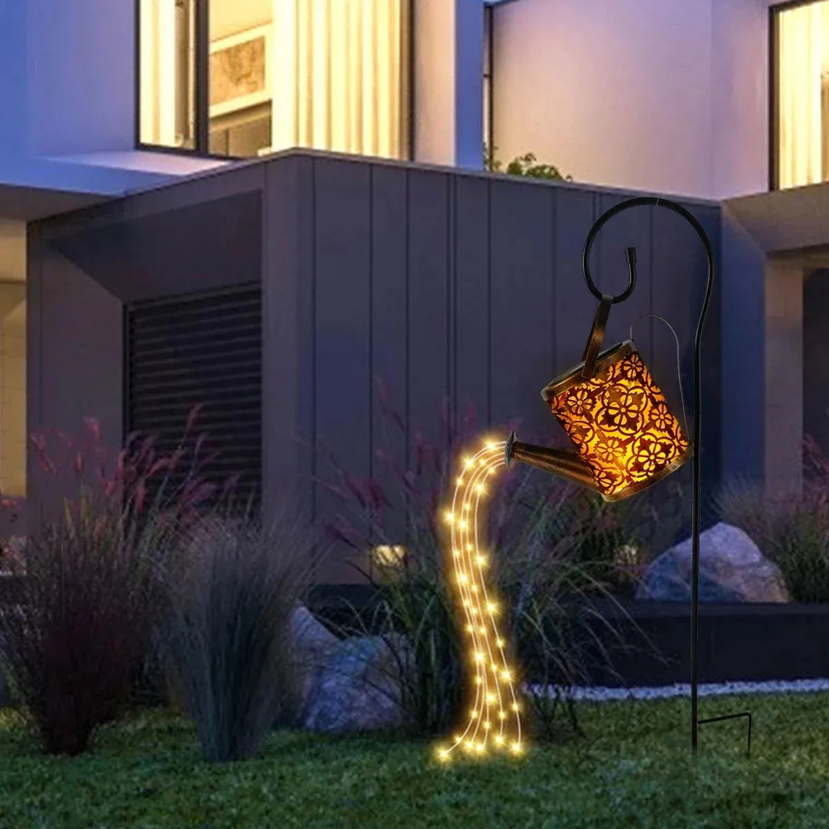 LED Solar Watering Can Light Hanging Lantern