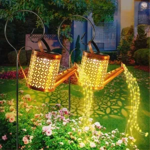 LED Solar Watering Can Light Hanging Lantern