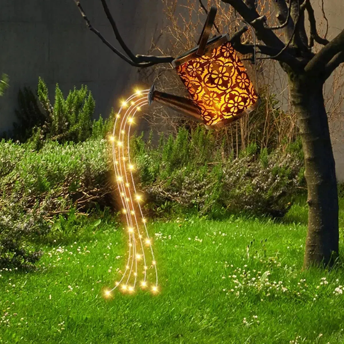 LED Solar Watering Can Light Hanging Lantern