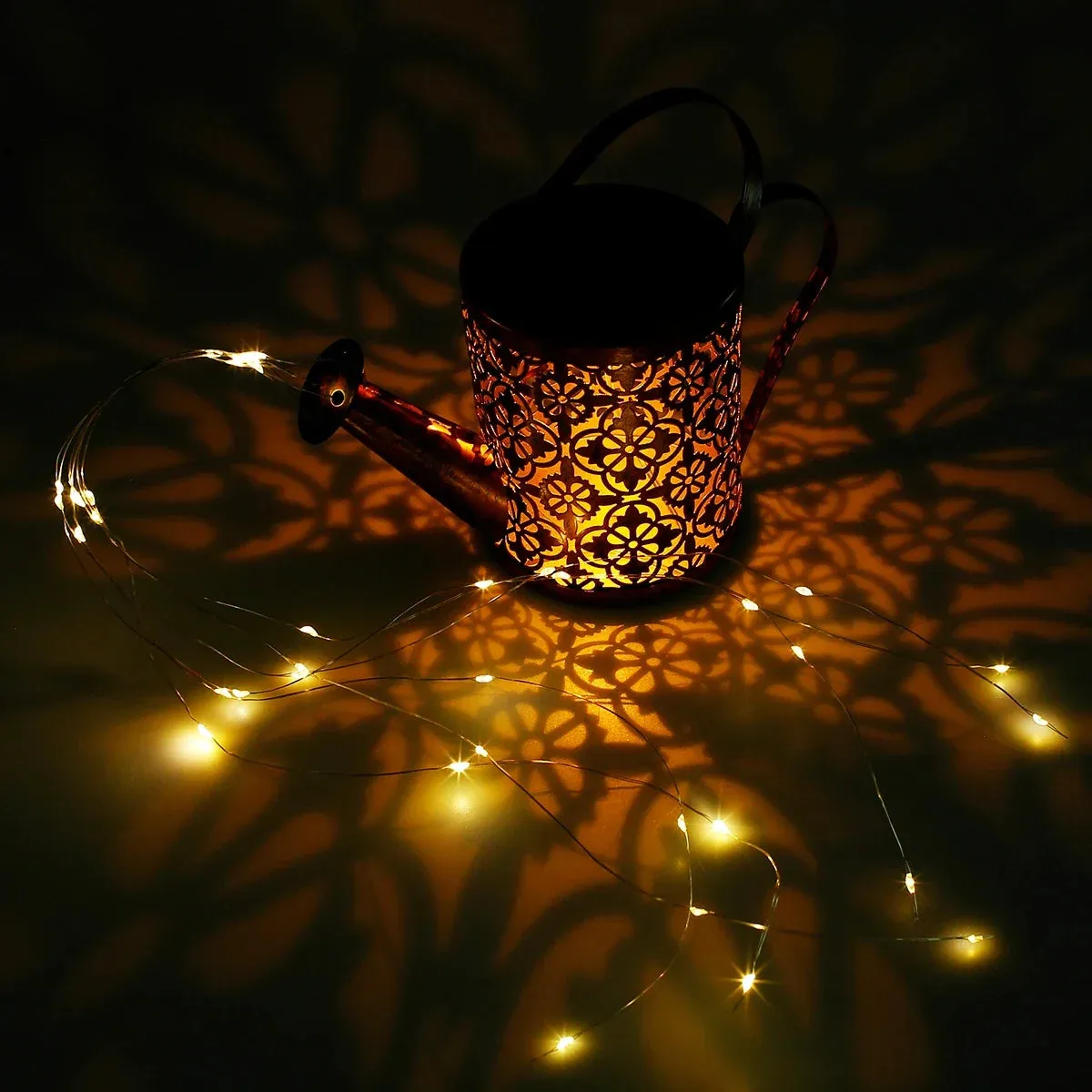 LED Solar Watering Can Light Hanging Lantern