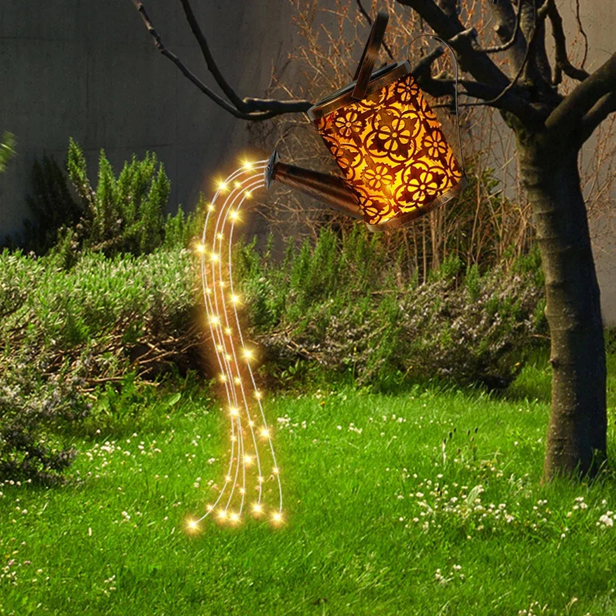 LED Solar Watering Can Light Hanging Lantern