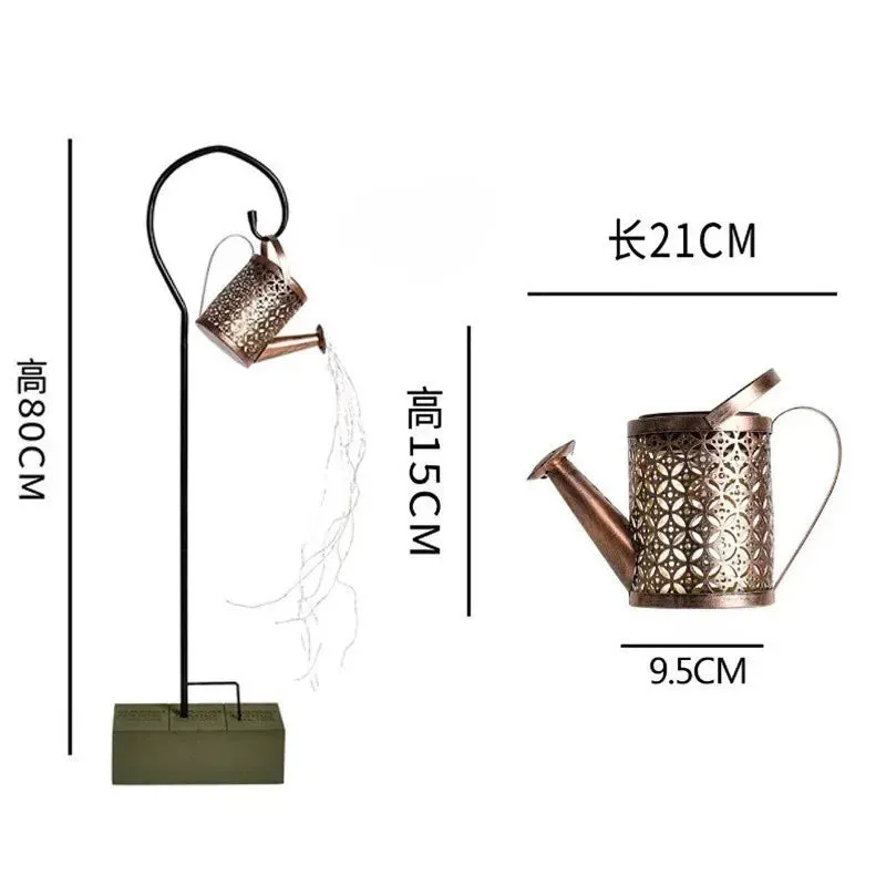 LED Solar Watering Can Light Hanging Lantern