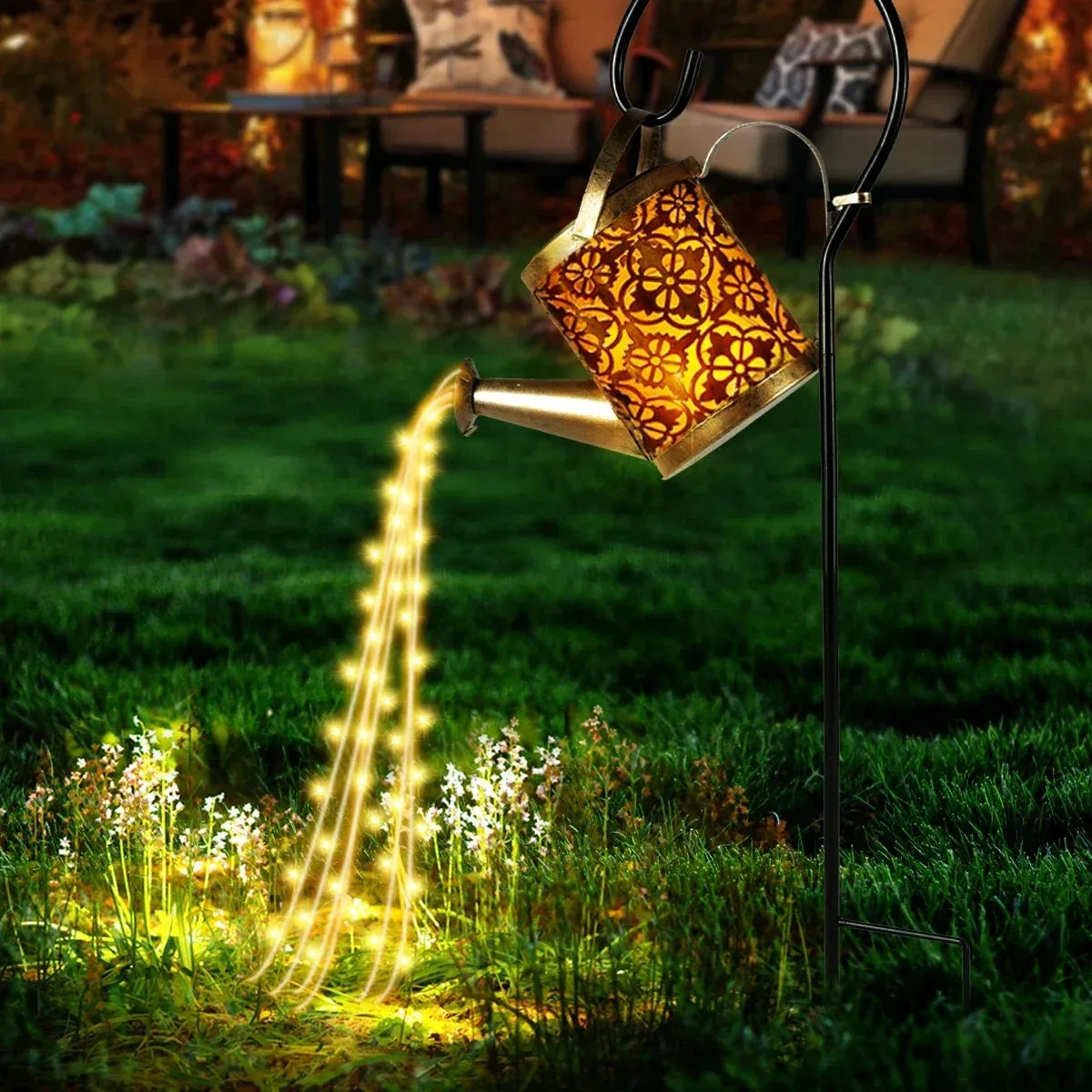 LED Solar Watering Can Light Hanging Lantern