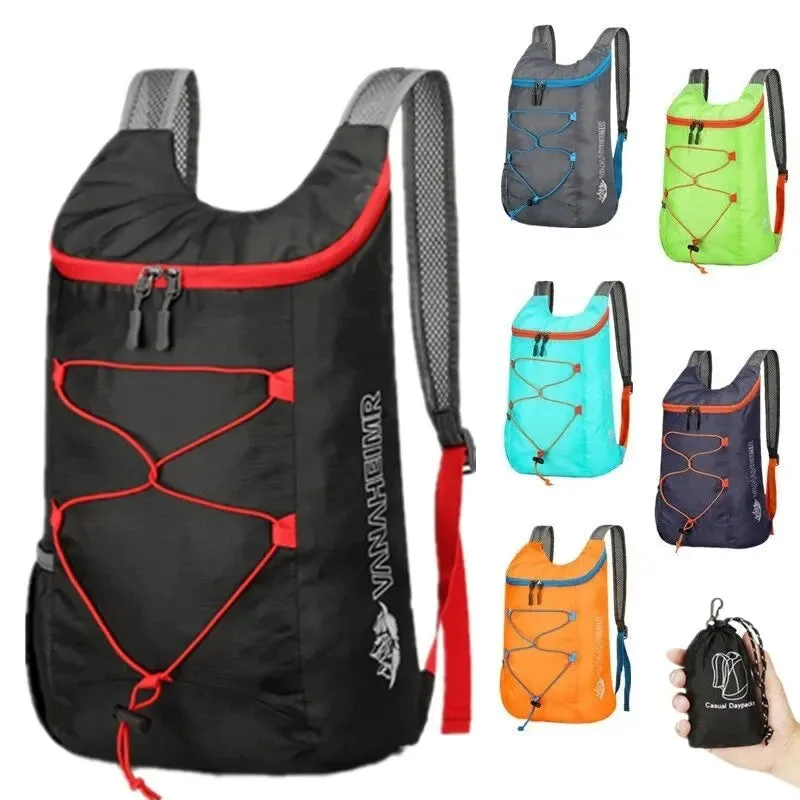 Lightweight Folding Backpack 20L Capacity, Water Resistant, Perfect for Hiking & Travel
