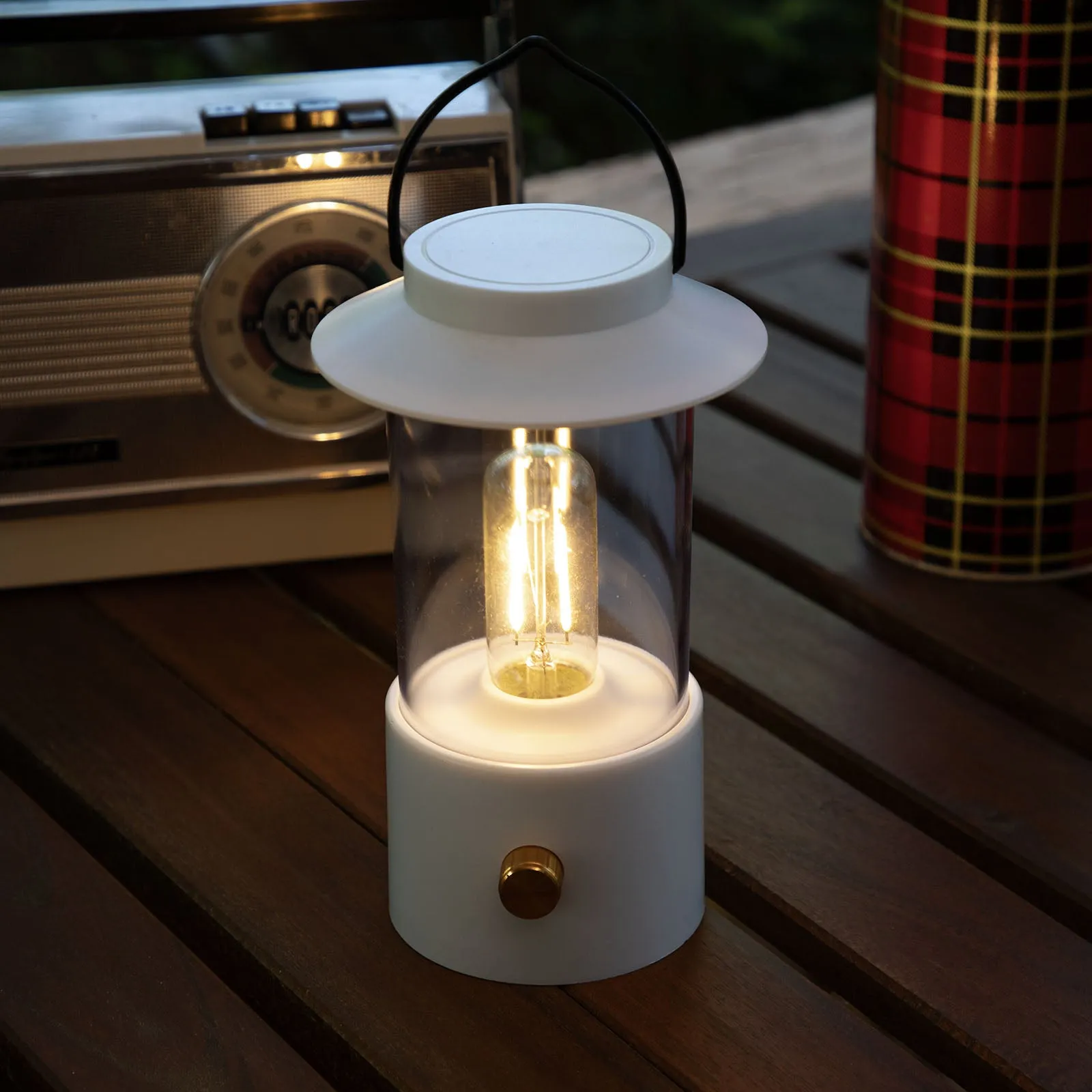 LitezAll Lantern with Dimmable Warm White Filament LED