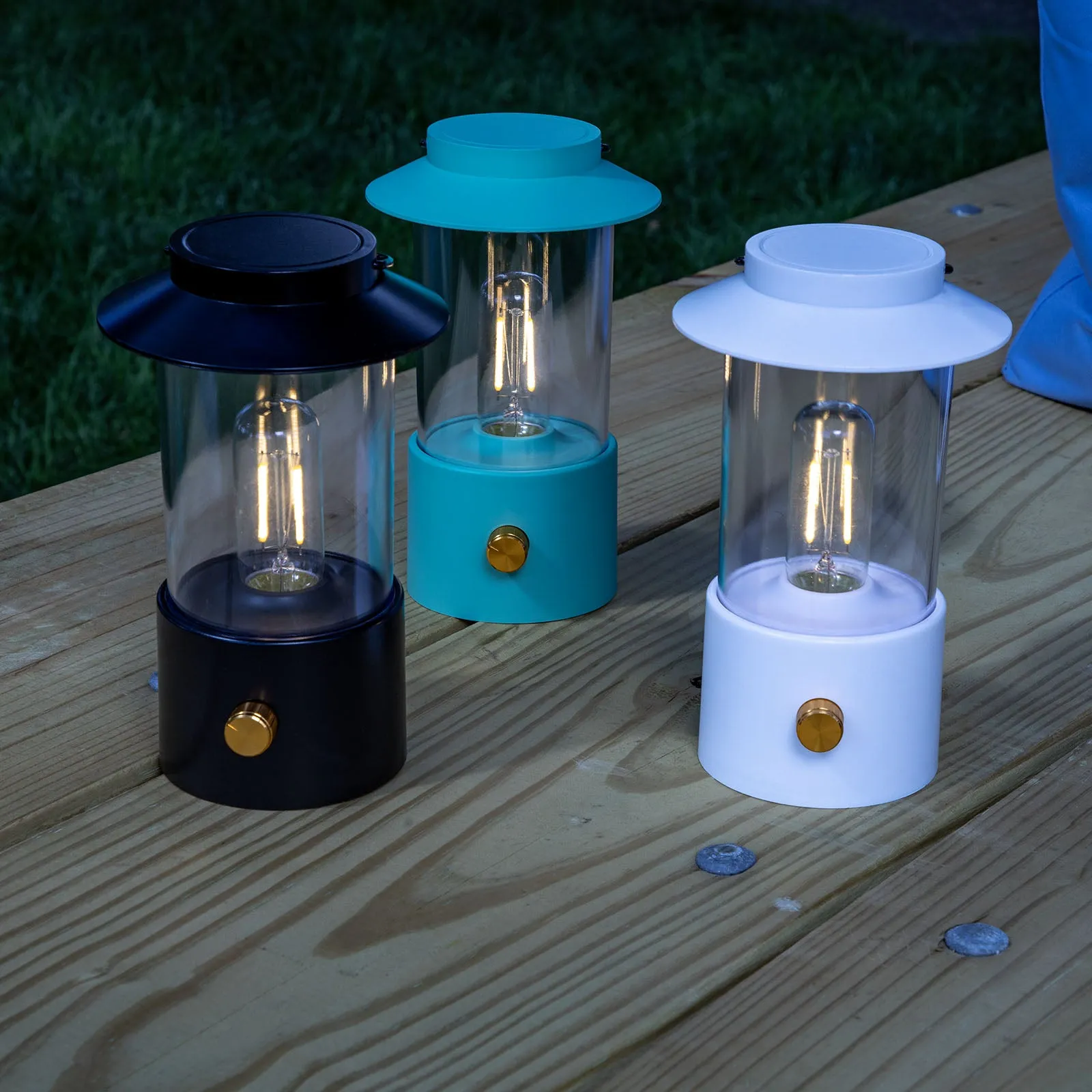LitezAll Lantern with Dimmable Warm White Filament LED