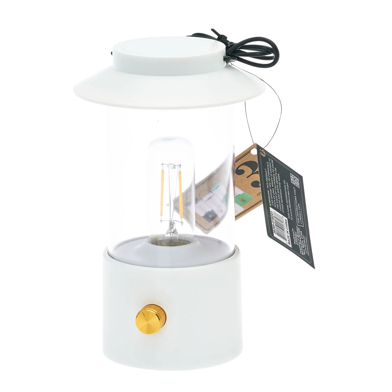 LitezAll Lantern with Dimmable Warm White Filament LED