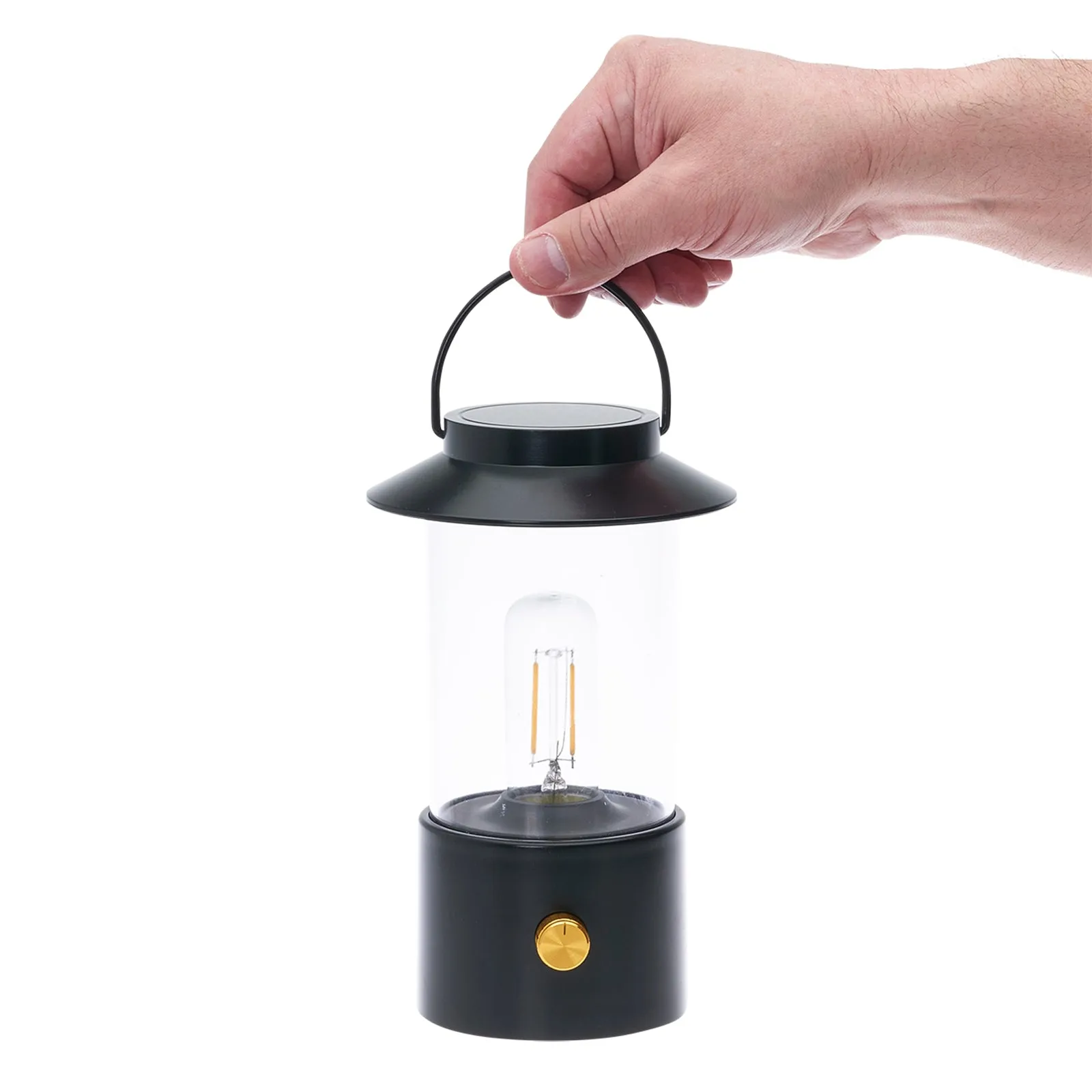 LitezAll Lantern with Dimmable Warm White Filament LED