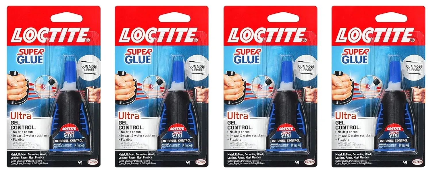Loctite Super Glue Ultra Gel Control, 4-Gram Bottle (1739050) (Fоur Paсk)