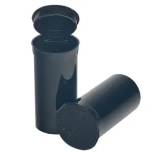 Loud Lock 13 Dram Pop Top Vial - 1 Gram - Black - (315 Count)