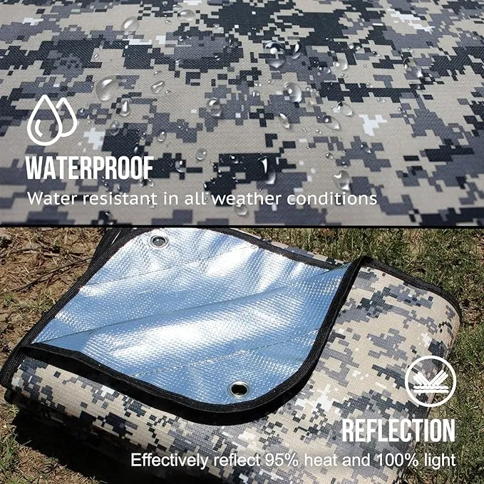 LYN Heavy Duty Emergency Blanket Survival Gear Waterproof Insulated Blanket Emergency Tarp for Camping, Hiking, Bushcraft