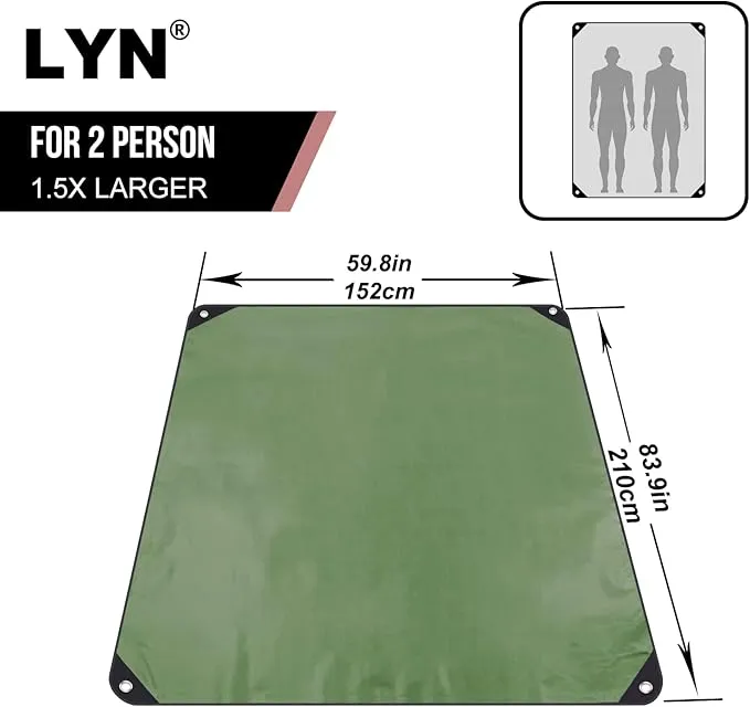 LYN Heavy Duty Emergency Blanket Survival Gear Waterproof Insulated Blanket Emergency Tarp for Camping, Hiking, Bushcraft